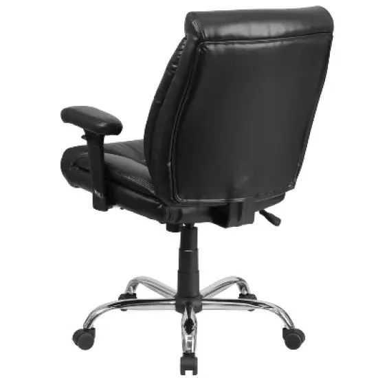 Emma and Oliver 400 lb. Big & Tall Mid-Back Deep Tufted Ergonomic Task Office Chair & Arms image {6}