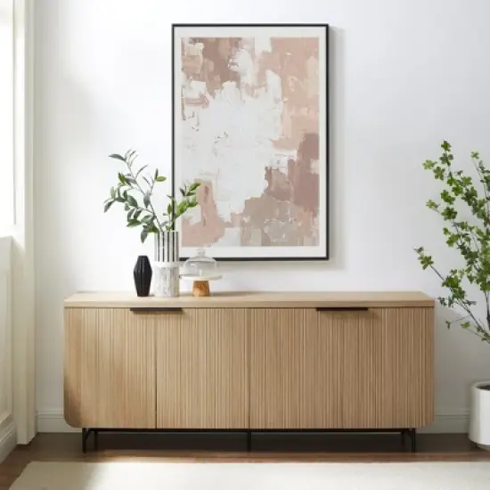 Modern 4 Door Reeded Sideboard - Saracina Home image {3}