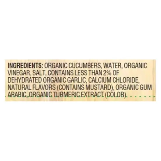 Woodstock Foods Organic Sliced Kosher Dill Pickles - Case of 6/24 oz image {6}