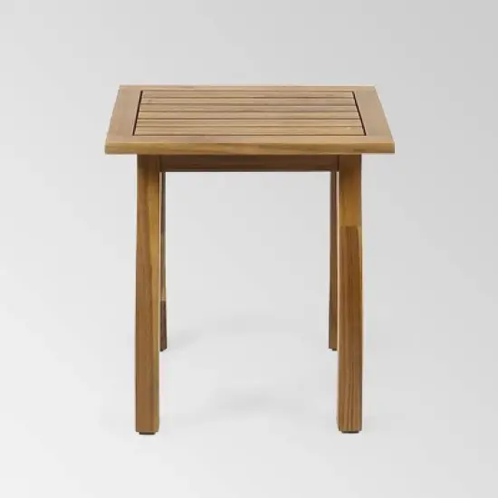 Yadira 3pc Acacia Wood Chat Set - Teak/Dark Teal - Christopher Knight Home image {5}