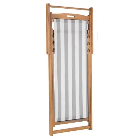 Loren Foldable Sling Chair - Natural/Gray/White - Safavieh image {4}