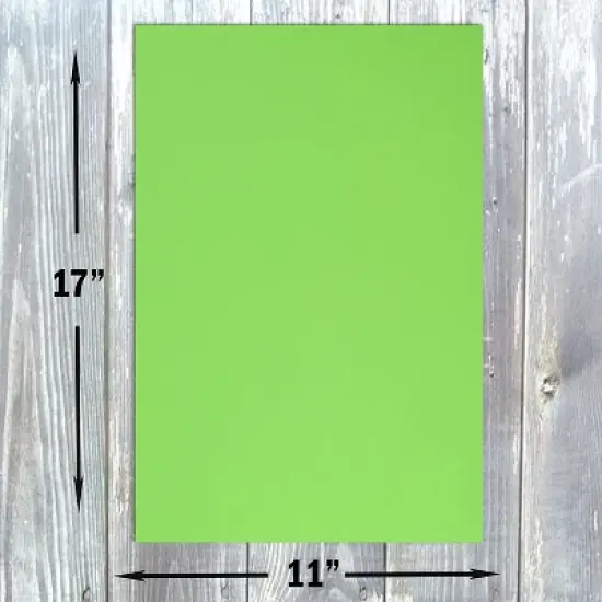 Hamilco Colored Cardstock Paper 11" x 17" Green Apple Color Card Stock Paper 50 Pack image {1}