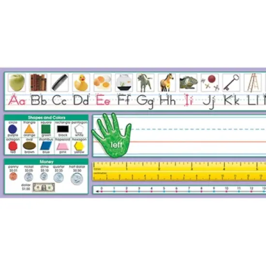 North Star Teacher Resources Adhesive Primary Traditional Manuscript Desk Plates, 17.5" x 4", Pack of 36 image {2}