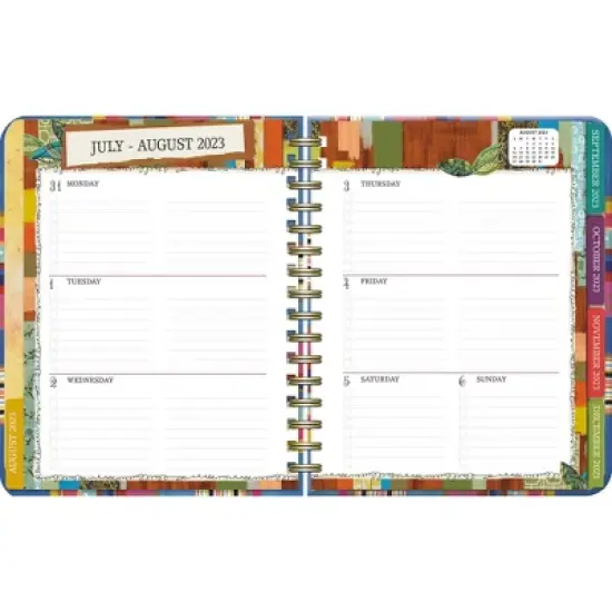 Lang 2023-24 Weekly/Monthly Planner 9.5"x7.5" Deluxe Happy Life image {2}