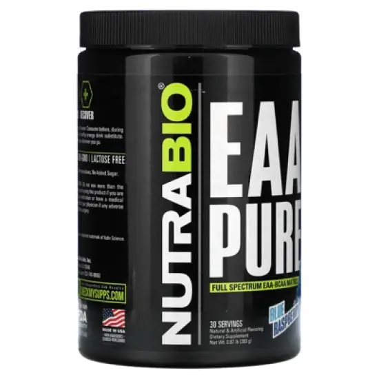 NutraBio EAA Pure, Blue Raspberry, 0.87 lb (393 g) image {3}