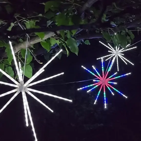 Flipo Multi-Colored Sparkler 126 LED Garden Lights Waterproof Great for Holidays Parties & More Control Brightness & Mode W/Remote Control image {4}