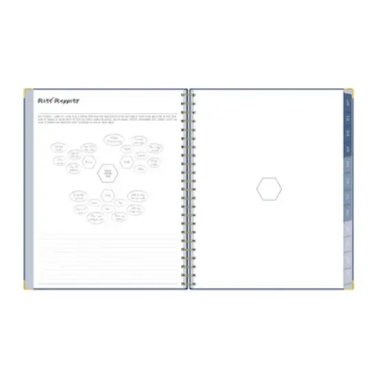 Ivory Paper Co 2024 Planner 11"x8.5" Weekly/Monthly Wirebound Navy image {8}
