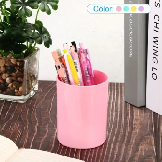 Unique Bargains Plastic Round Desktop Pencil Pen Storage Organizer image {4}