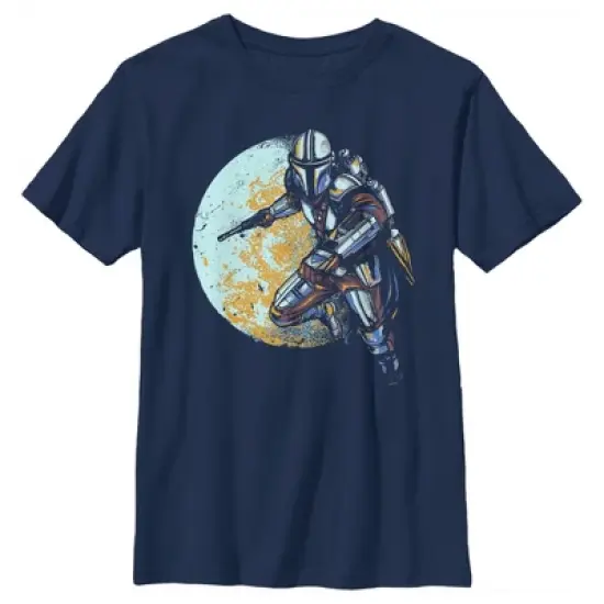 Boy's Star Wars The Mandalorian Mandalore's Moon T-Shirt image {3}