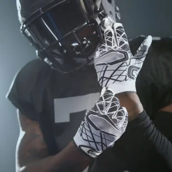 Cutters Game Day Receiver Gloves Adult - White S image {3}