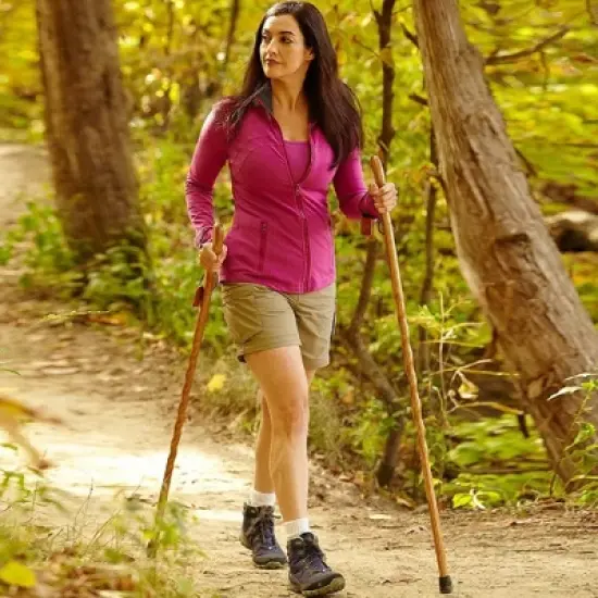 Brazos Twisted Fitness Walker Red Wood Walking Stick 48 Inch Height image {3}