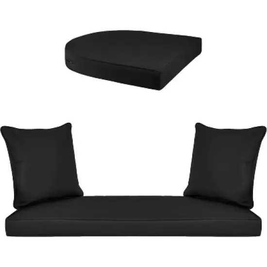 HomeStock White Wicker Porch Swing image {9}