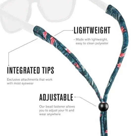 Chums Original LTD Polyester Standard End Eyewear Retainer, Steelhead, Standard image {5}