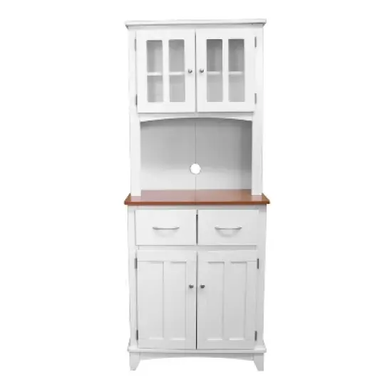 Home Source Microwave Stand with Top and Bottom Cabinets image {8}