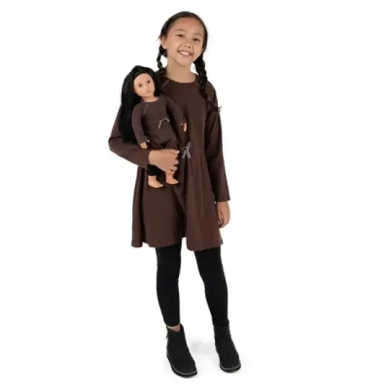 Leveret Girls and Doll Matching Drawstring Dress image {5}