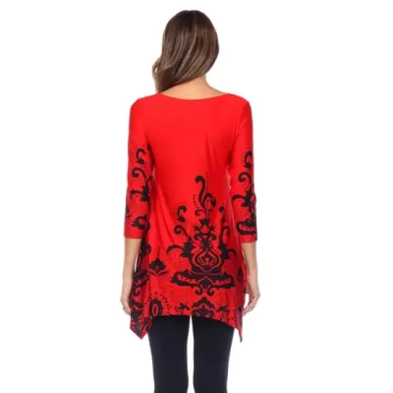 Maternity Plus Size 'Ganette' Tunic - White Mark image {2}