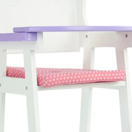 Olivia's Little World Little Princess Kids Baby Doll High Chair, Purple image {3}