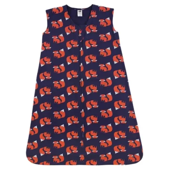 Hudson Baby Infant Boy Cotton Sleeveless Wearable Sleeping Bag, Sack, Blanket, Fox image {1}