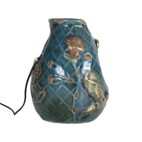 Blue Verdigris Hummingbird Indoor Water Fountain With Pump - Foreside Home & Garden image {4}