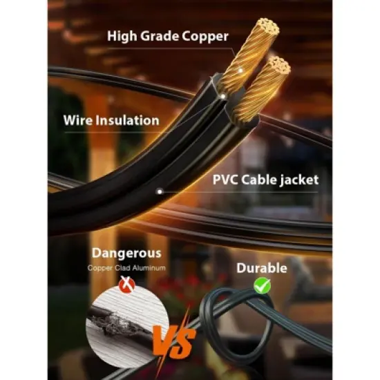 Itopfox Outdoor String Lights, Waterproof Patio Lights with 45+3 Shatterproof Dimmable LED Bulbs, Connectable for Backyard Garden image {3}