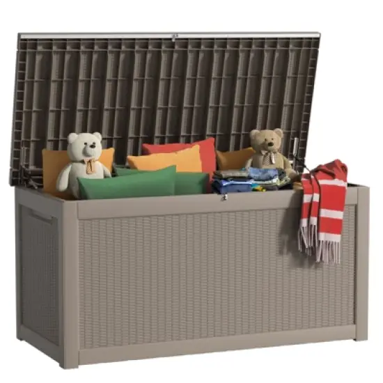 NAYSAYE Deck Box, 260 Gal Outdoor Storage Deck Box, Small Patio Storage Bin for Garden Tools image {5}