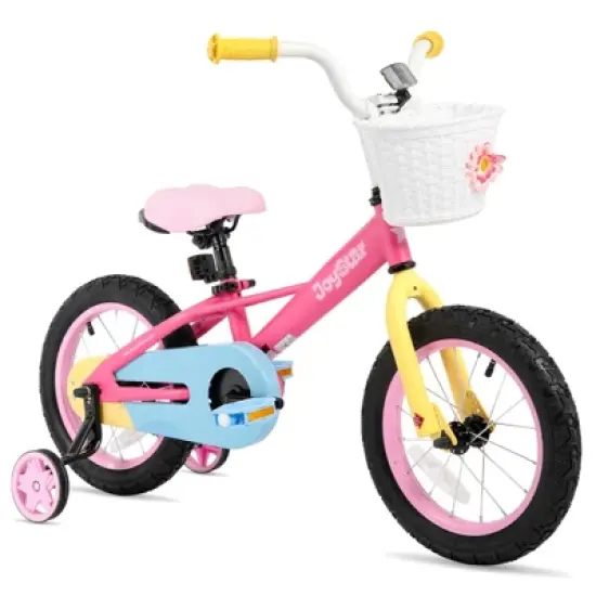 JOYSTAR Kids Bike for 2-7 Years, 12" 14" 16" Girls Toddler Bicycle with Training Wheels & Coaster Brake, Rainbow Bike, Macarons image {11}