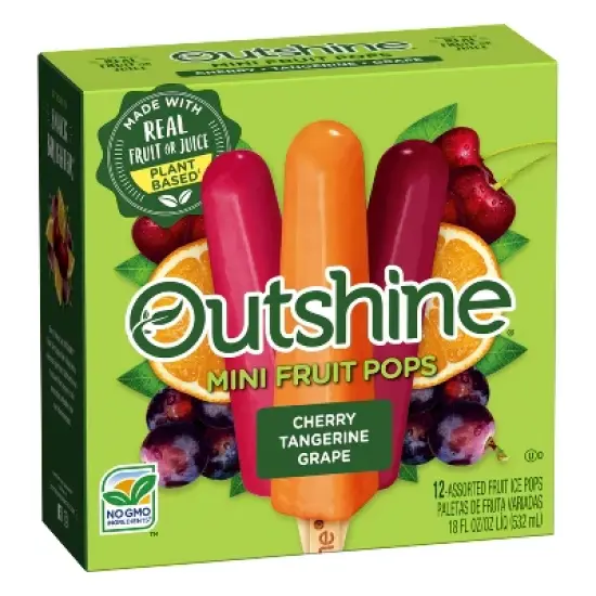 Outshine Cherry/Tangerine/Grape Frozen Fruit Bars - 18 fl oz/12ct image {7}