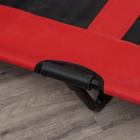 PawHut 48" x 36" Elevated Breathable Dog Bed Portable Pet Cot w/ Carry Bag Metal Frame Breathable Mesh Indoor and Outdoor image {5}