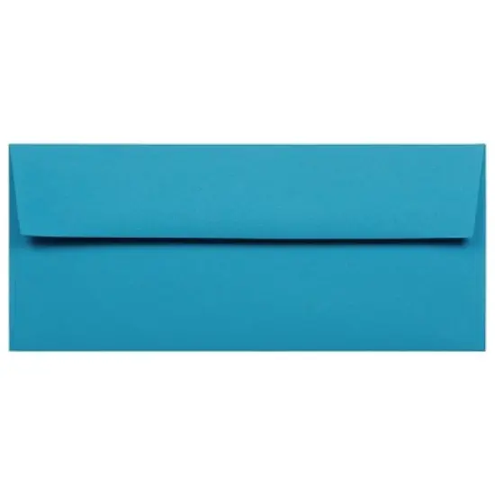JAM PAPER #10 Business Colored Envelopes - 4 1/8 x 9 1/2 - Blue Recycled - 100/Pack image {3}