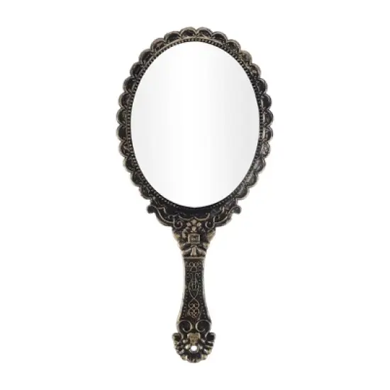 Unique Bargains Hand Mirror with Handle 9.8" L x 4.5" W 1 Pc image {6}