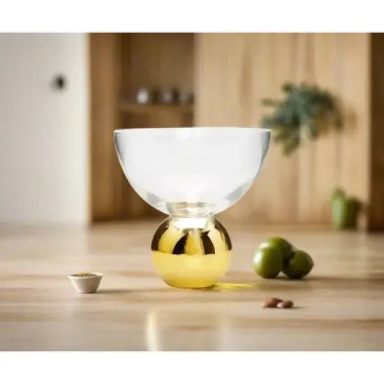 Classic Touch Set of 4 Dessert Bowls on Gold Ball Pedestal, 3.75" image {2}