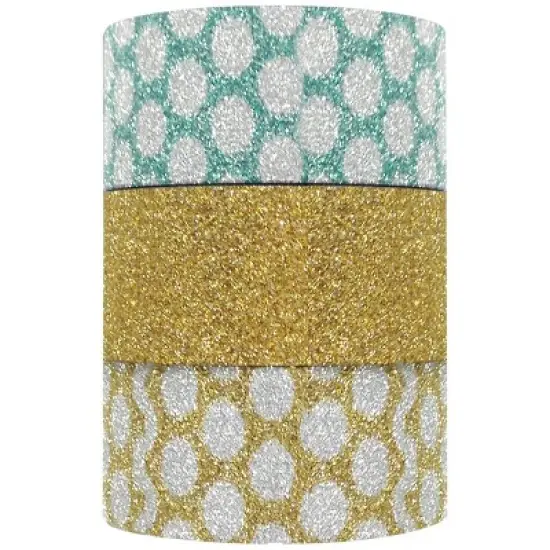 Wrapables Bright Dots Japanese Washi Masking Tape (Set of 3) image {1}