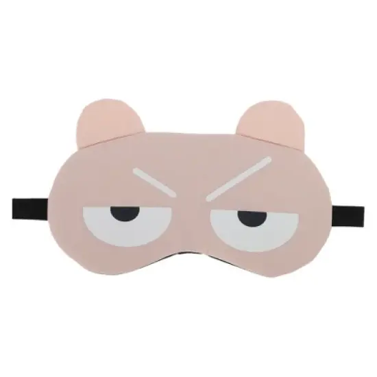 Unique Bargains Soft Cartoon Sleep Mask Angry Eyes Pink 1 Pc image {6}
