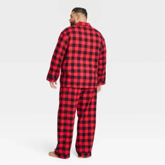 Men's Buffalo Check Flannel Matching Family Pajama Set - Wondershop&trade; Red image {1}