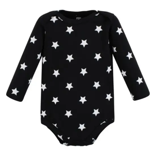 Hudson Baby Unisex Baby Cotton Long-Sleeve Bodysuits, Happy Planets 7-Pack image {6}