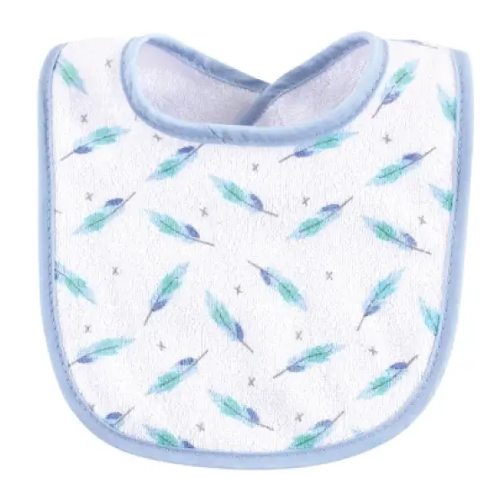 Luvable Friends Baby Boy Cotton Terry Bibs 10pk, Boy Elephant Stars, One Size image {3}