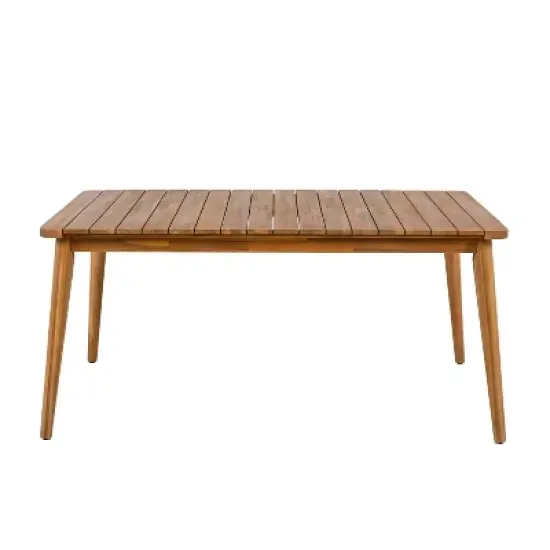 Christopher Knight Home Farrah Outdoor Acacia Wood Salt Design 6 Seater Dining Table image {1}