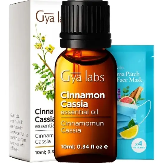 Cinnamon Cassia Essential Oil - 0.34 Fl Oz - Gya Labs Cassia Oil for Hair & Skin, Diffuser, DIY Recipes & Candle Making Scent image {6}