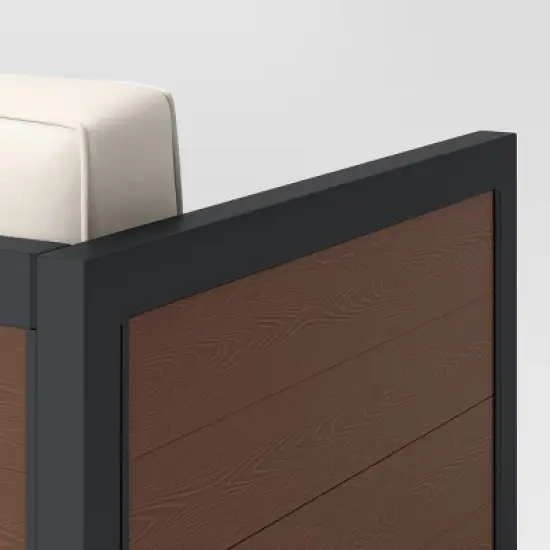 Bryant 2pc Faux Wood Patio Loveseat & Coffee Table - Gray/Natural - Threshold&trade; image {5}