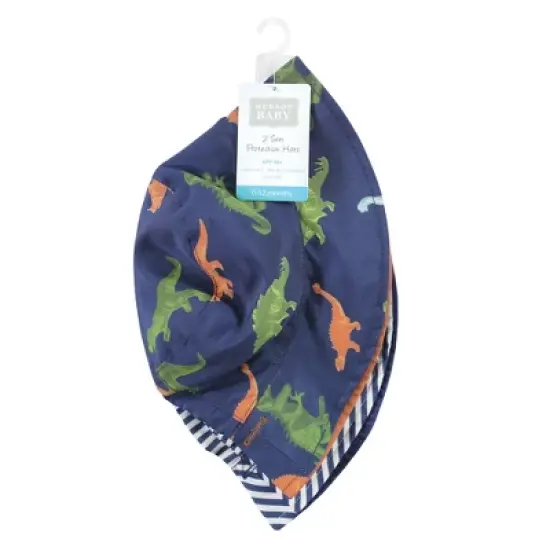 Hudson Baby Infant Boy Sun Protection Hat, Dino Stripe image {1}