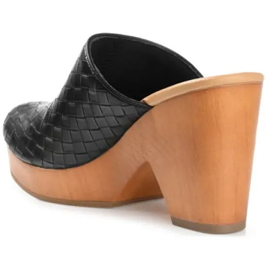 Journee Collection Womens Kelsy Mules Mid Block Heel Round Toe Pumps image {6}