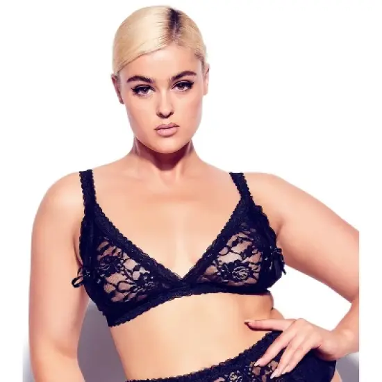 Women's Plus Size lingerie Peep Show Bralette - black | FOX & ROYAL image {1}
