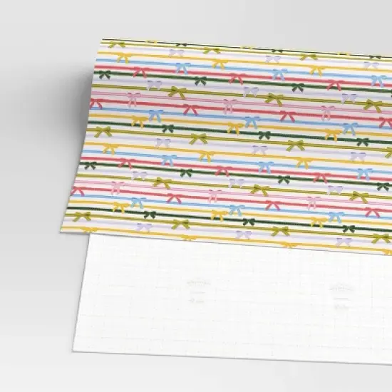30&rdquo; 20 sq ft Christmas Roll Wrap Bowtie Stripes - Wondershop&trade; image {2}