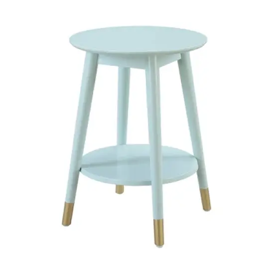 Wilson Mid-Century Modern Round End Table with Bottom Shelf - Breighton Home image {7}
