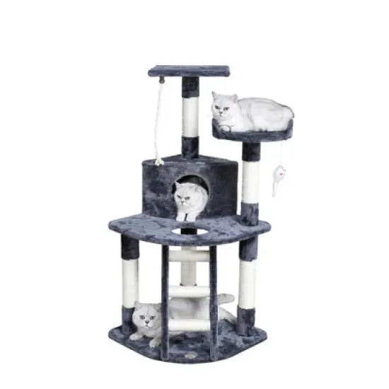 Go Pet Club 48" Classic Cat Tree Condo with Sisal Covered Posts F08 image {1}