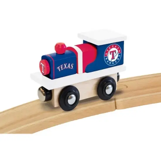 MasterPieces Officially Licensed MLB Texas Rangers Wooden Toy Train Engine For Kids image {3}