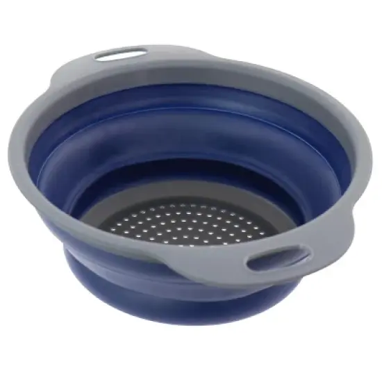 Oster Bluemarine Collapsible Plastic Colander in Blue image {1}