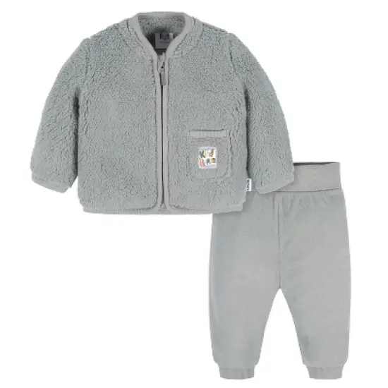 Gerber Baby Boys' 2-piece Microplush Jacket & Microfleece Jogger Set image {10}