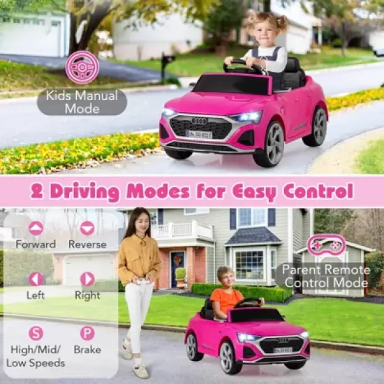 Infans 12V Kids Ride On Car w/Remote Control 4 Wheels Suspension 3 Speeds LED Headlight image {7}