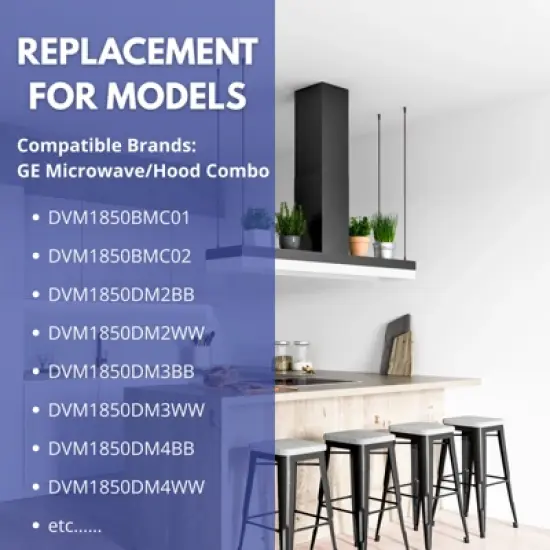 Nispira Grease Filter Compatible with GE Microwave Range Hood WB06X10596, 2 Filters image {3}